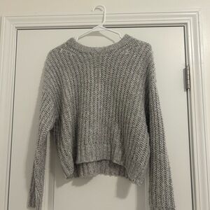 American Eagle Outfitters Gray Crew Neck Sweater